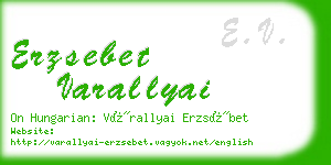 erzsebet varallyai business card